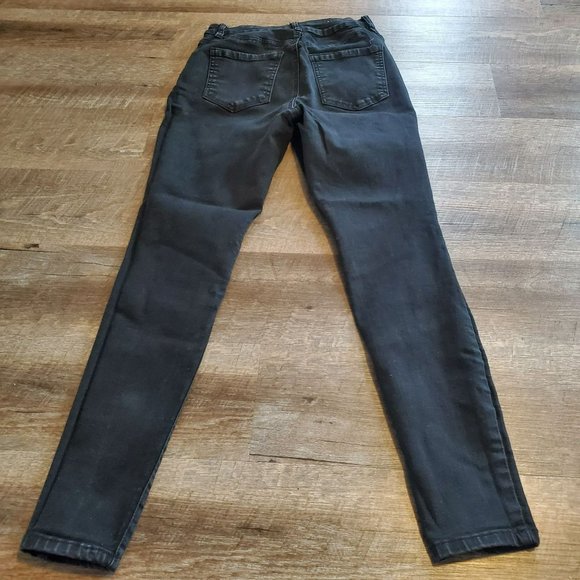 RUE 21 Black Denim Jeans Juniors 10R High Rise Jeggings Stretchy - Picture 2 of 8